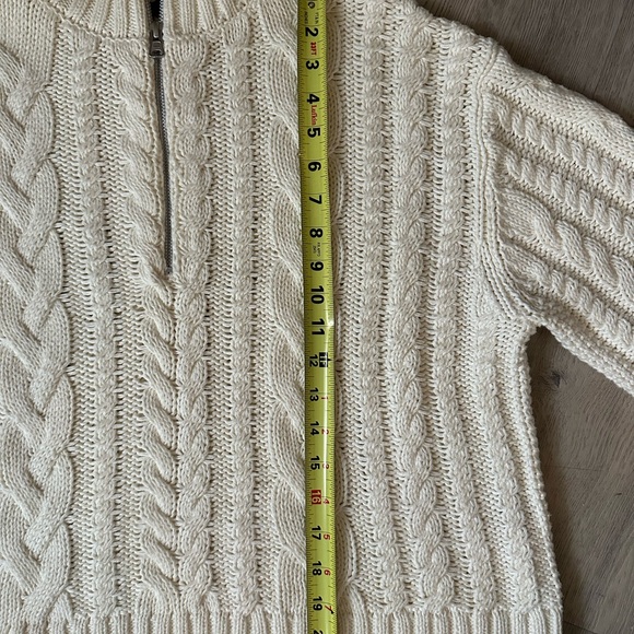 Jenni Kayne Cozy Cable Half Zip in Ivory - Picture 9 of 11